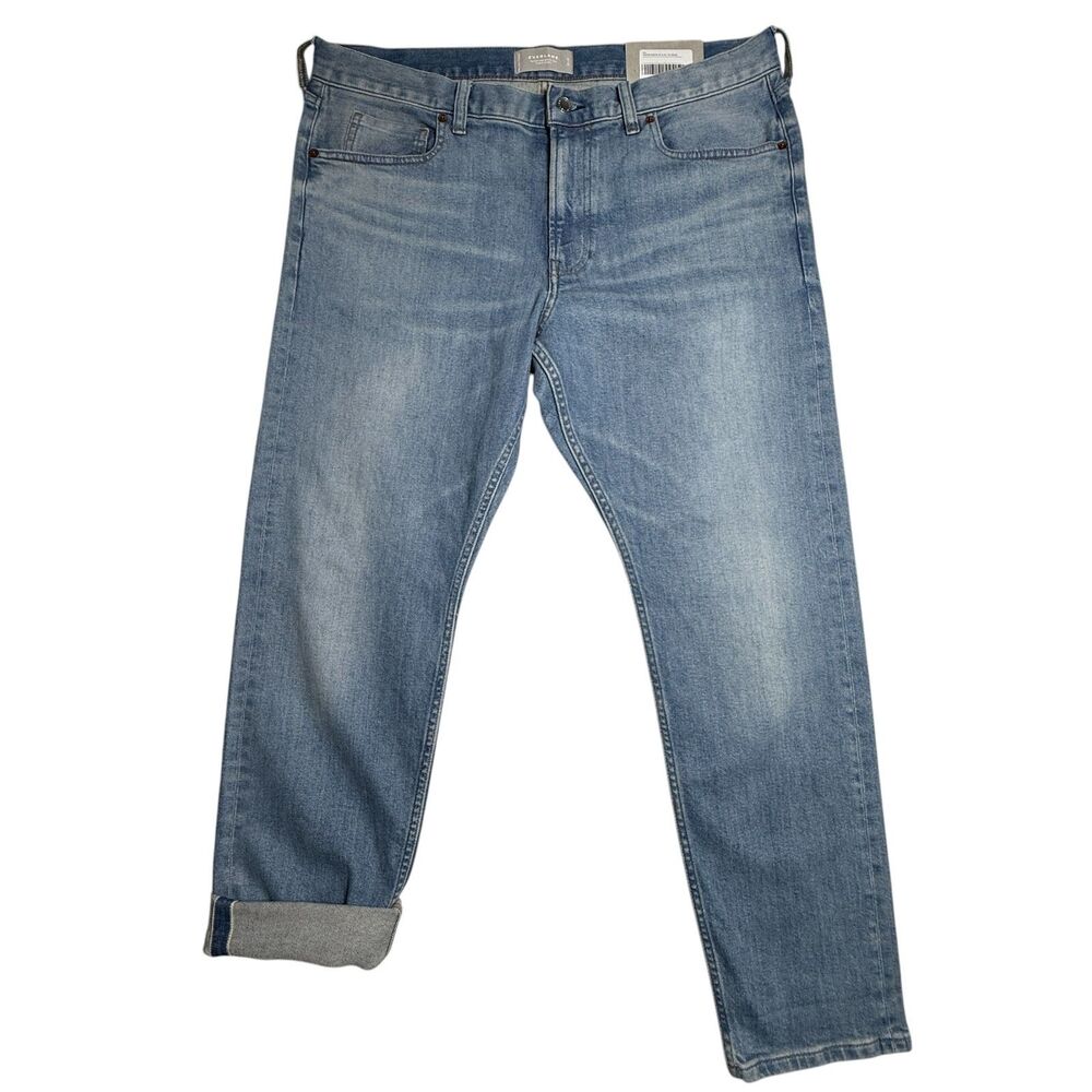 Everlane Mens Selvedge Slim Fit Jeans 36x30 Blue Organic Cotton Stretch